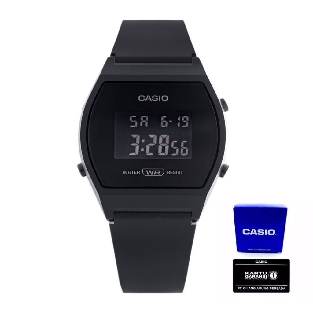 Casio Wanita LW-204-1BVDF Jam Tangan Wanita Casio Original Digital Rubber Strap