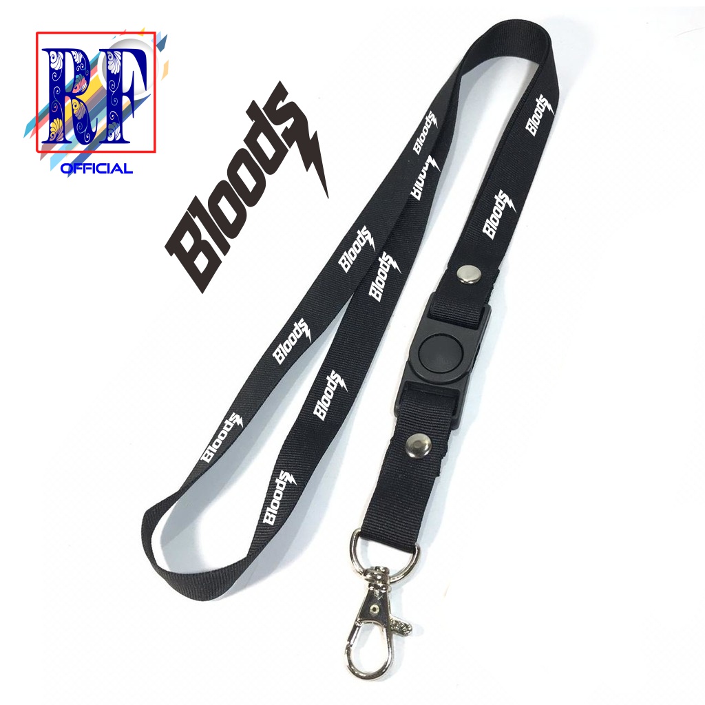 

Tali Lanyard BLOODS Distro GANTUNGAN KUNCI/GANTUNGAN ID CARD/GANTUNGAN POD Best seller COD