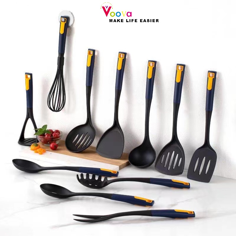 VOOVA  Food Grade Silicone Dapur Non-Stick Pan Peralatan Memasak Rumah Tangga Tahan Suhu Tinggi PEFE/PFOA/BPA Gratis