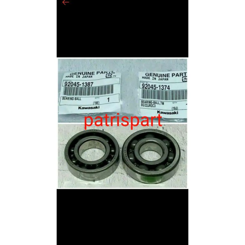 sepaket Laher Bearing KRUK AS ZX KIRI DAN KANAN NINJA 150 GENUINE PART