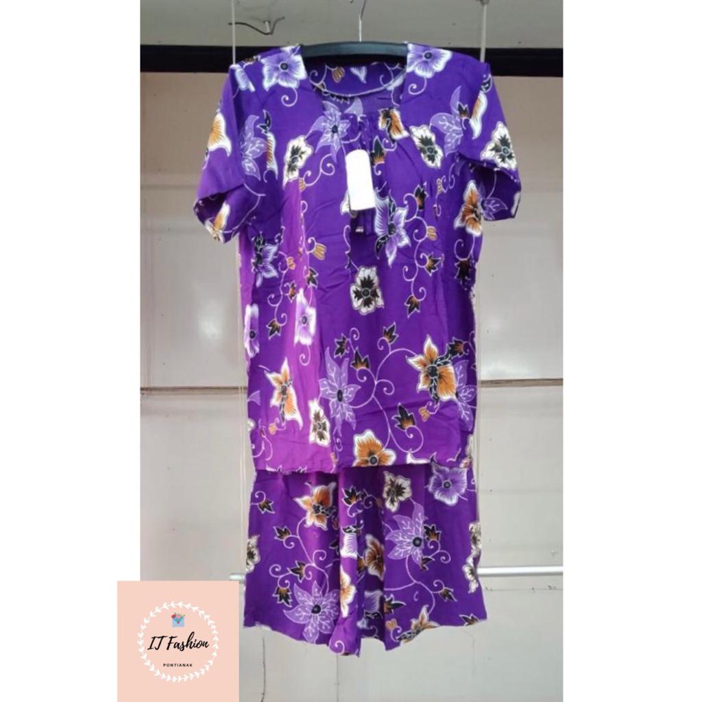 Setelan Kulot Jumbo Wanita Batik Marissa Motif Bunga