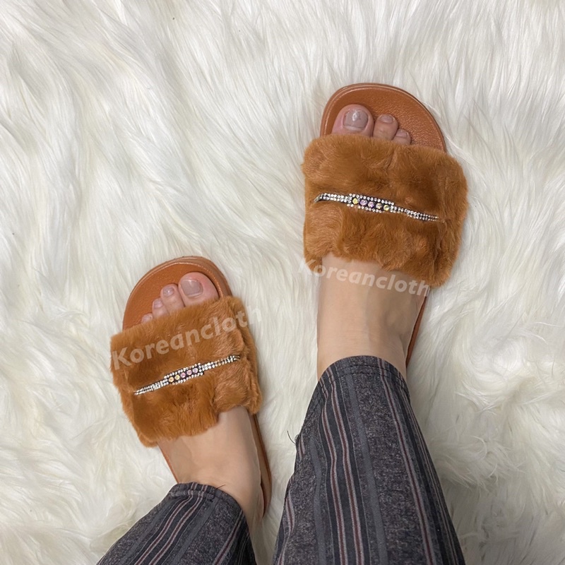 BALANCE 813 X13 SANDAL SLOP KARET JELLY BULU WANITA PEREMPUAN REMAJA