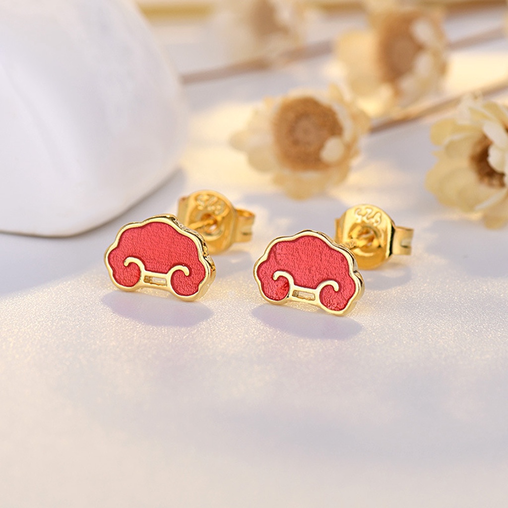 Hu Hu Hu Hu Hu Alat Bantu Pasang Kacamata♡ 1 Pasang Anting Stud Desain Pita Aksen Berlian Imitasi Bahan Tembaga Untuk Pria Dan Wanita