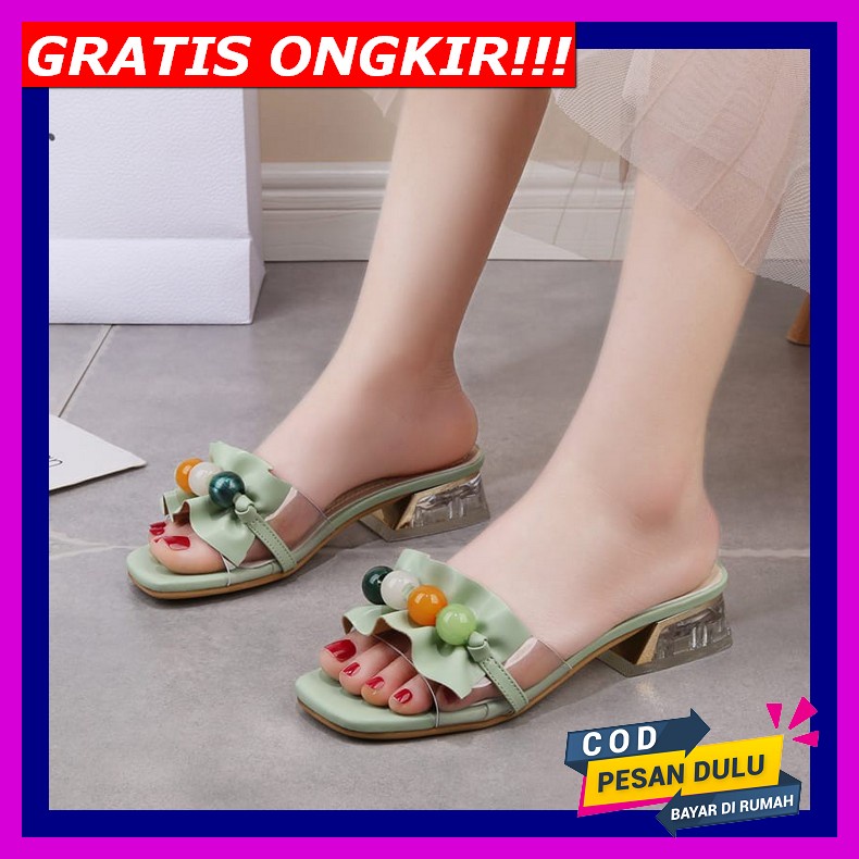 Sendal Hak Kaca 7Cm Merk Ghosip Sendal Andin Hak Kaca Ikatan Cinta Murah Terbaru Sandal Heels Ibu2 I