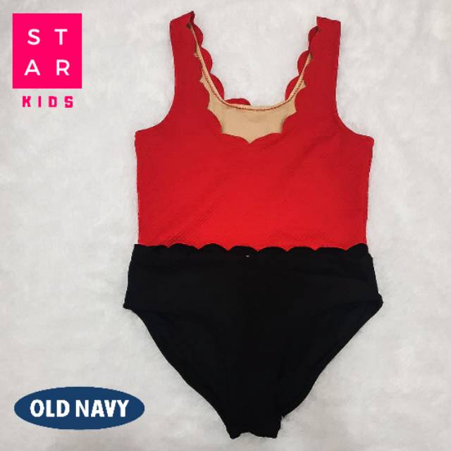 Old navy swimsuit redblack