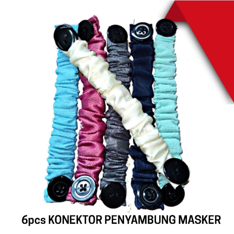 Konektor Masker 6pcs | Penyambung Masker | Pengait Masker polos Grosir