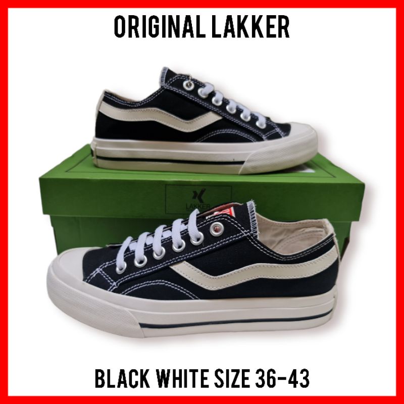 SEPATU SEKOLAH PRIA WANITA ORIGINAL SIZE 36-43 FULL HITAM / SEPATU KASUAL COWOK CEWEK LAKKER ORIGINAL UNISEX COUPLE / SEPATU KULIAH SD SMP SMA / SEPATU SNEAKERS ORIGINAL SKATEBOARD DISTRO KEKINIAN