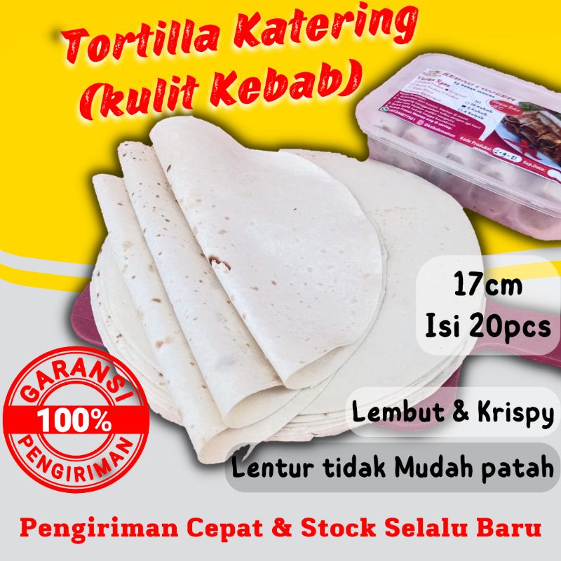 Jual Tortila Kulit Kebab Tortilla Mini Katering 17 Cm Isi 20 Lembar