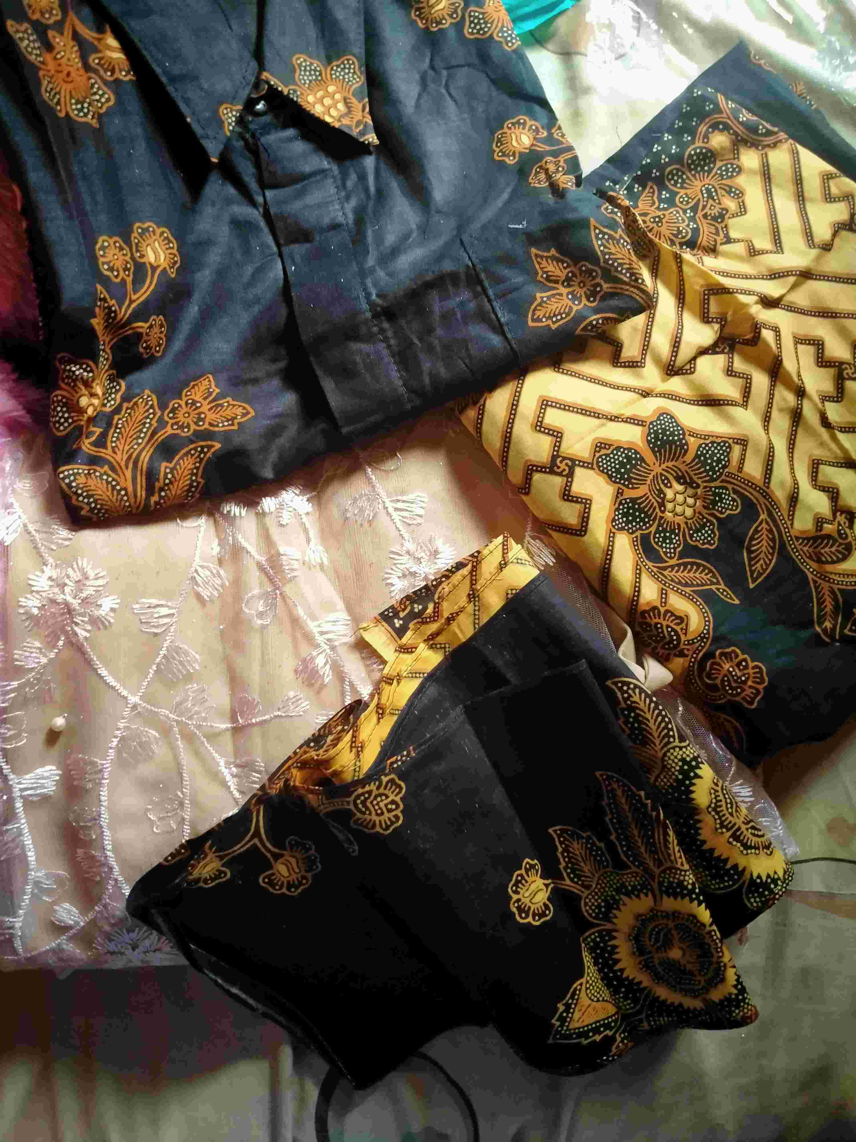 (ori Ready 2 Warna) Batik Couple Brukat Tille Azzura Danilla Selendang