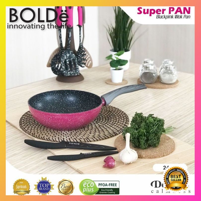 Diskon Bolde Super Pan Wok Pan 24cm Granite Coating