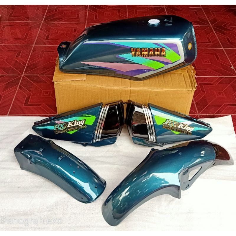 body set baju set bodi motor rx king 1996 1997 1998 hijau ijo