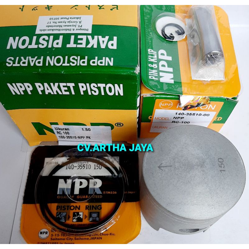 PISTON KIT NPP SUZUKI RC100 / RC 100 / TORNADO GX 100 ( STD / 050 / 100 / 150 / 200 ) ( 52,5 / 53 / 53,5 / 54 / 54,5 ) (100-35510-NPP)-4