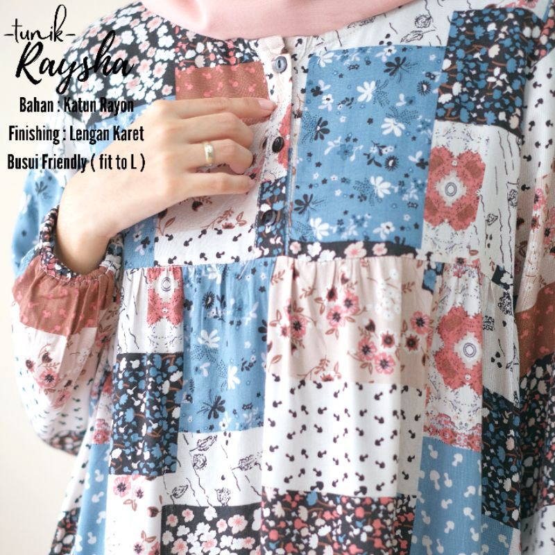 TERLARISS!!! [BISA COD] TUNIK DEWASA MOTIF/TUNIK WANITA_TUNIK RAYSHA KATUN RAYON PREMIUM_BEST SELLER