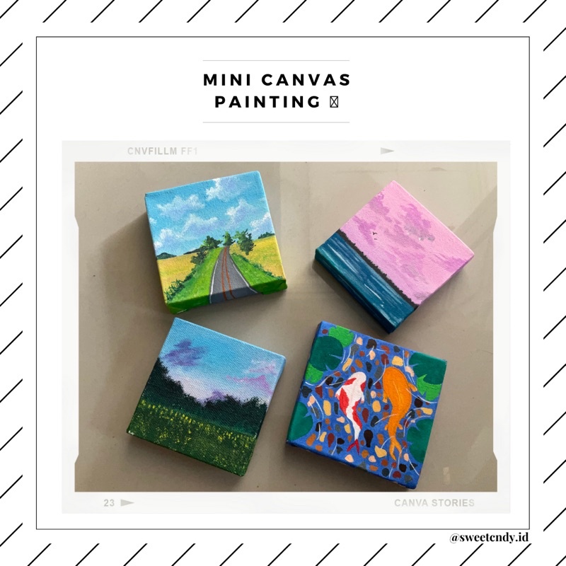 

(baca deskripsi) mini canvas painting