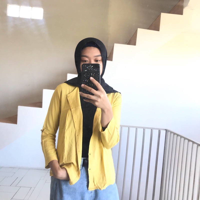 cardigan kuning