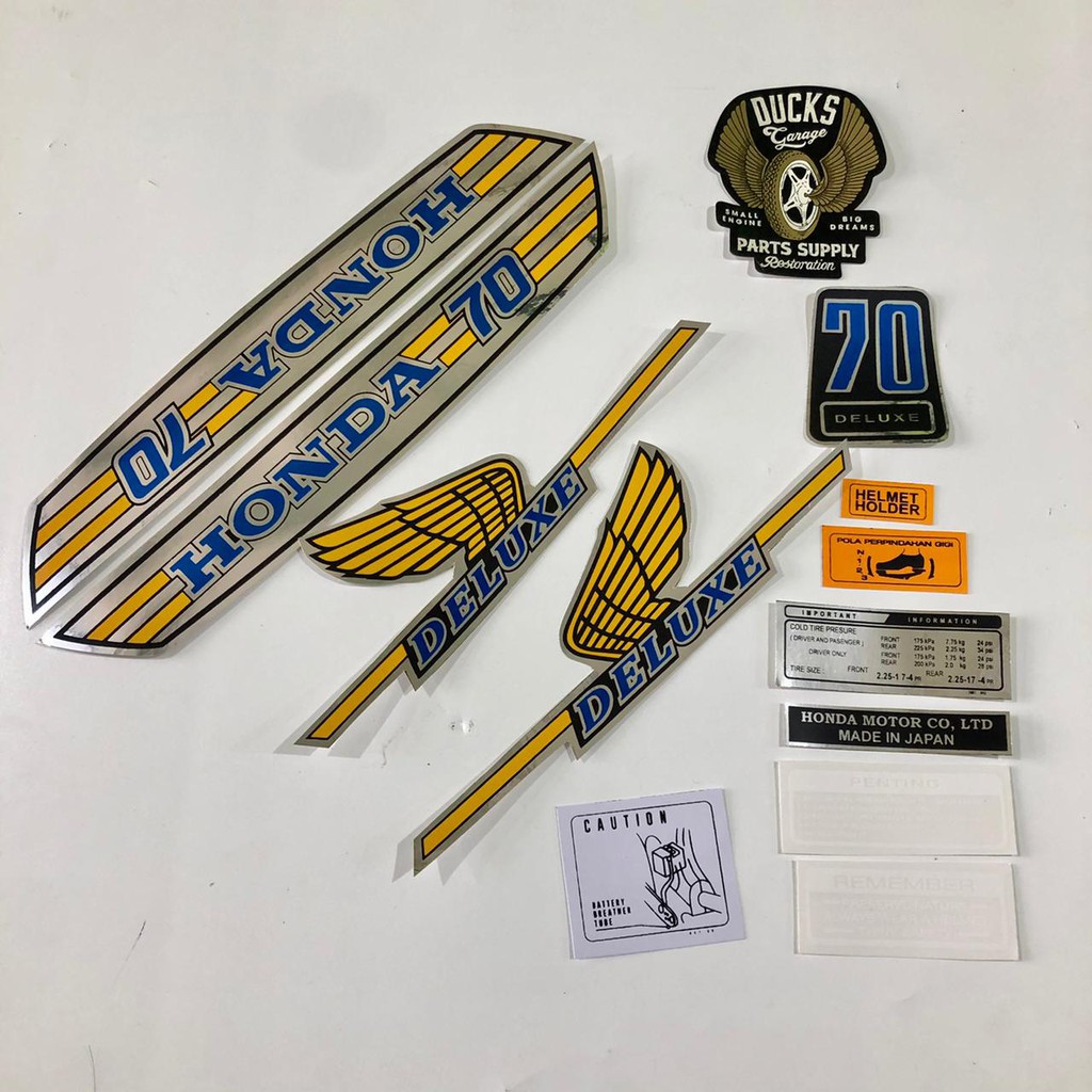 Striping sticker list body honda c70