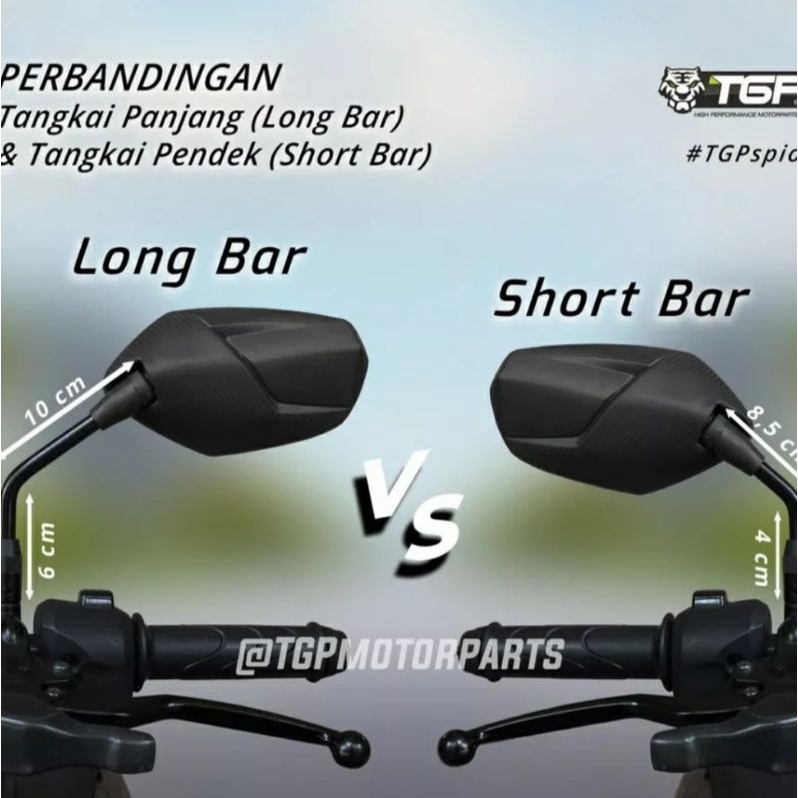 Kaca spion mirror delta honda short bar tgp