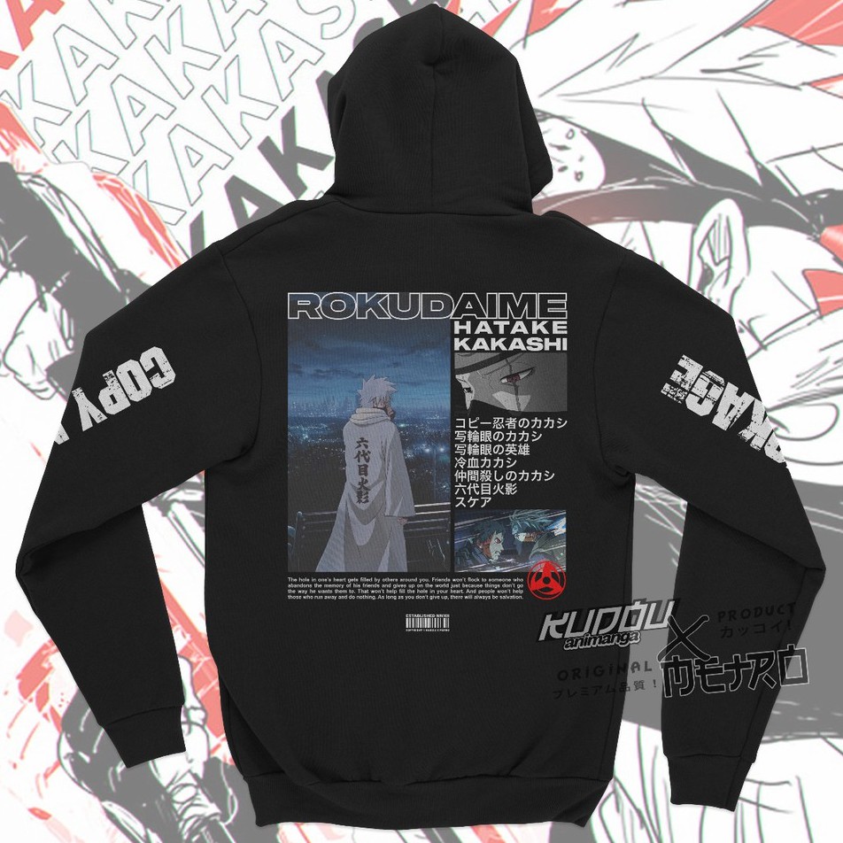 Jaket Rokudaime Kakashi Anime Manga Naruto Premium Unisex