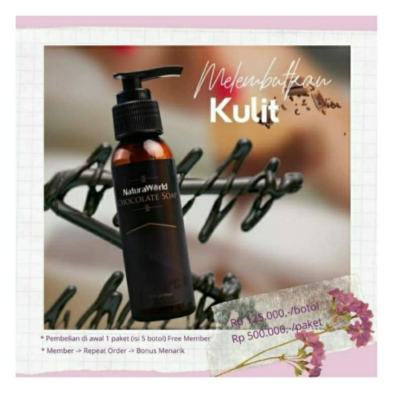 Natura World Sabun Coklat Natura World Original Natura World Chocolate Soap Original
