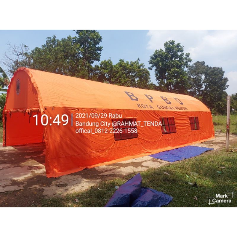 tenda Posko OvaL Lorong Standr UK 6M x 12M BPBD BNPB PMI