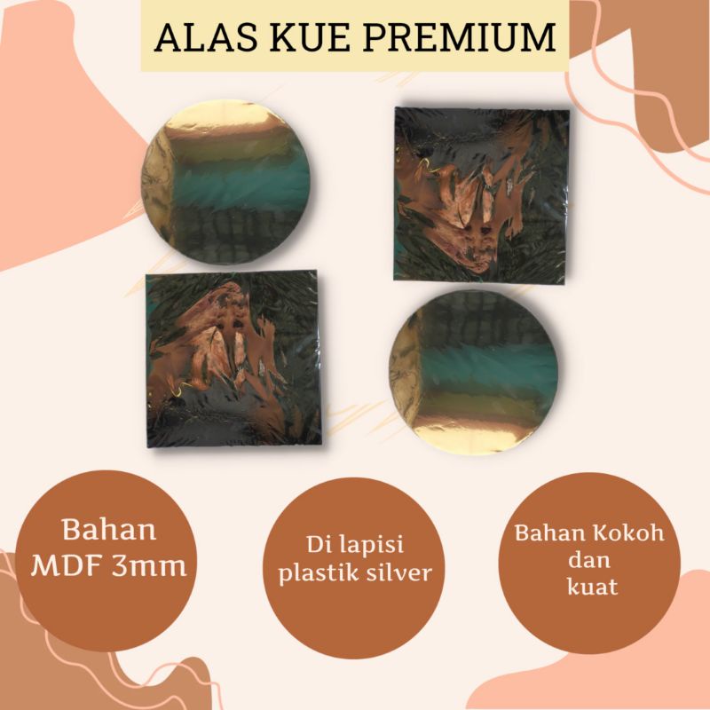 Alas kue ultah/Alas kue Bulat/Alas kue kotak/Alas kue MDF