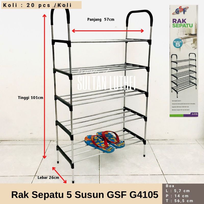 rak sepatu gsf 5 susun 5 layer 5 tingkat kokoh rak sepatu 5 tingkat multifungsi