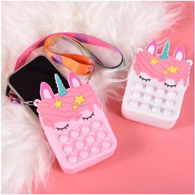 1 Harga Tas Anak Unicorn Pop It Free Lampu LED JX 777b - Tas Silicon - Tas Jelly - Tas Silicon Ramah Anak, Tas Jelly Rubber