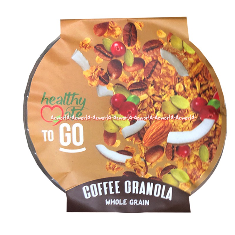 Healthy Mate To Go Dark Chocolate Granola Green Tea Coffe Granola Cereal Instant Cup Gelas Sereal