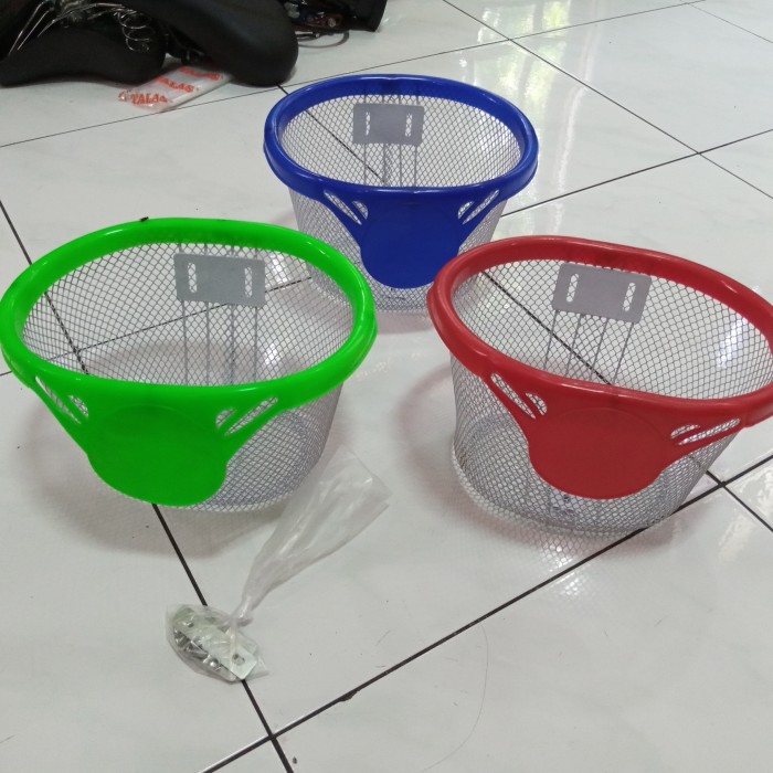 keranjang kecil silver Sepeda kecil CP/ kranjang besi Sepeda anak anak