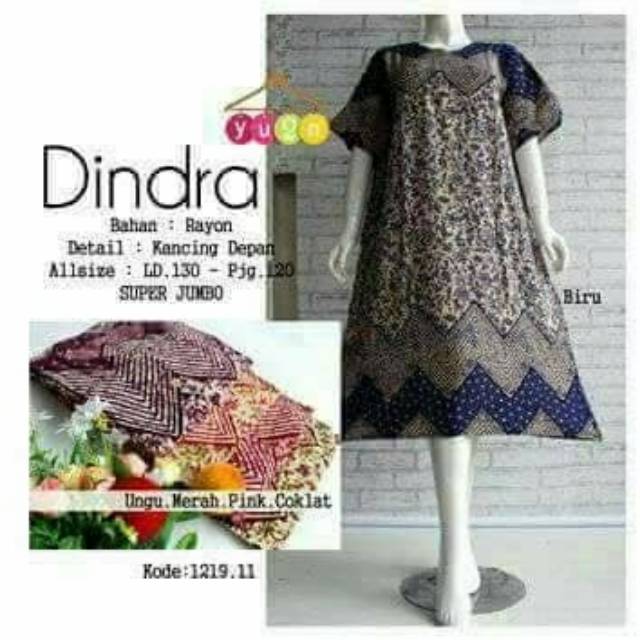Daster Super Jumbo Dindra |  Selena | daster cantik | daster Batik | baju tidur kekinian