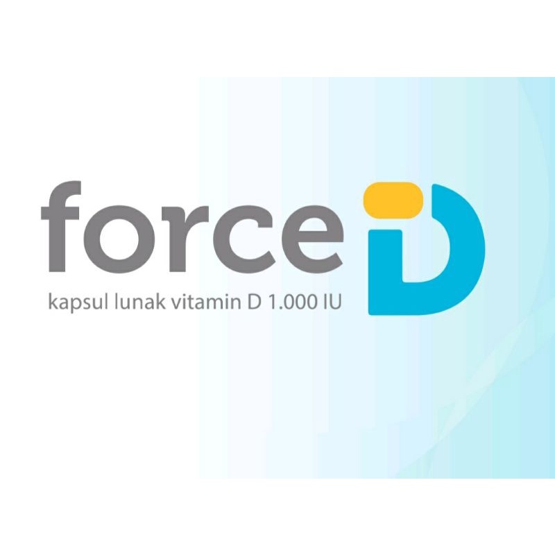 FORCE D 1.000 IU VITAMIN D3 1.000 IU PERKAPSUL UNTUK MEMBANTU MEMENUHI KEBUTUHAN VITAMIN IBU HAMIL,LANSIA DAN DEWASA UNTUK MENJAGA DAYA TAHAN TUBUH