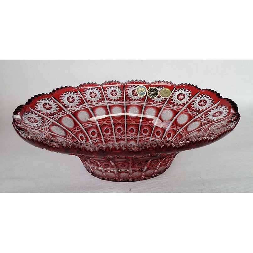 Wadah Kristal Bohemia 500 PK Merah - Bohemia Crystal 500 PK Bowl Red