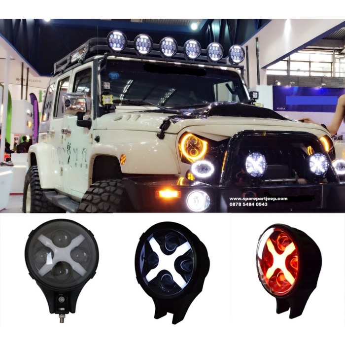 SPOT LIGHT / LAMPU SOROT LED 6 INCH 60 WATT JEEP WRANGLER RUBICON JK