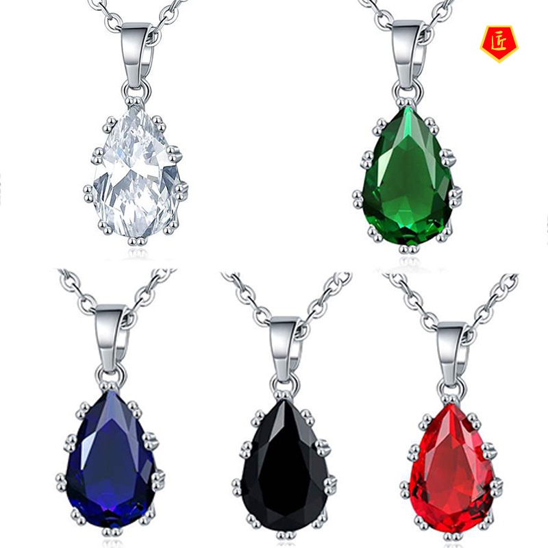 [Ready Stock]European and American Fashion Jewelry Diamond Zircon Pendant Simple