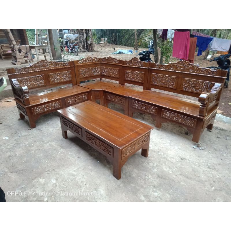 kursi tamu kayu jati jepara berkualitas kursi sudut jati jepara kursi jati sofa jati