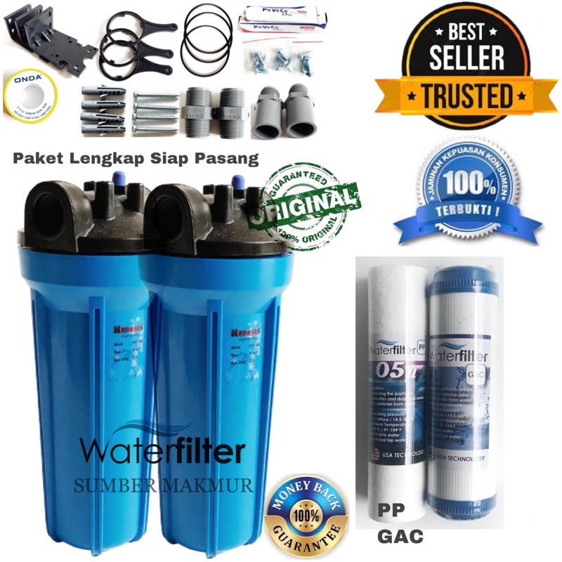 Paket Filter Air Sumur 2 Housing Blue