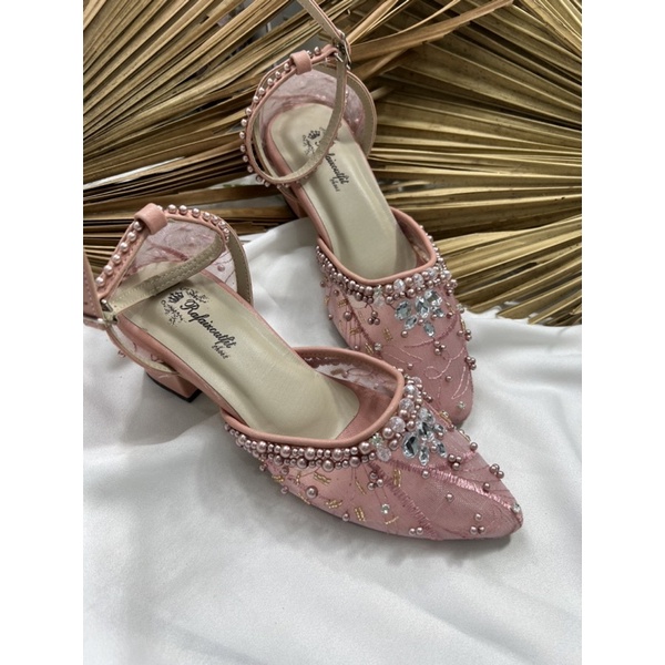 sepatu wanita sepatu wedding zaneta dustyrose tali 5cm tahu