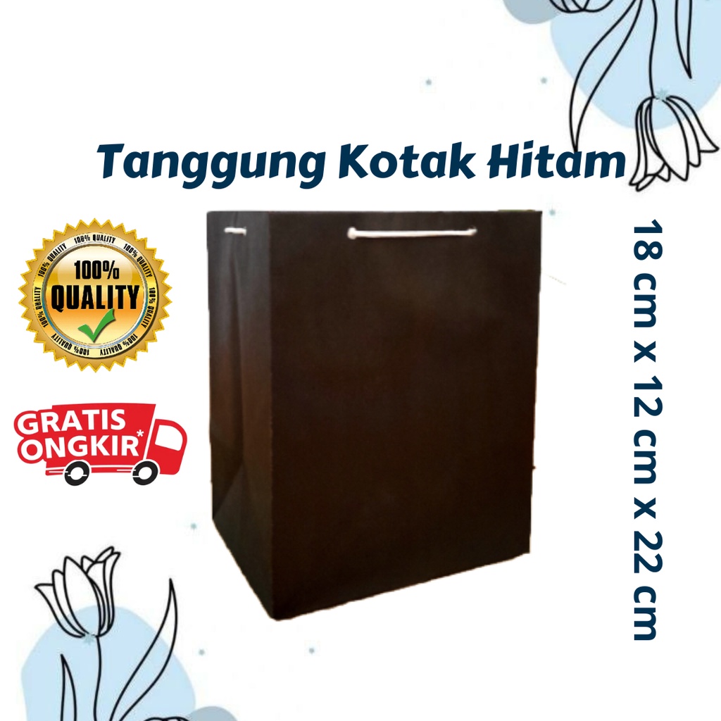 

Paper bag TANGGUNG KOTAK HITAM 18 x 12 x 22 / paperbag murah