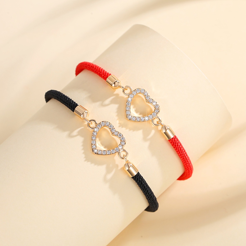 Y661 [COD✔] Gelang Tali Love Desain Wanita Gelang Aksesoris Tali Korea Bracelet Anti Luntur