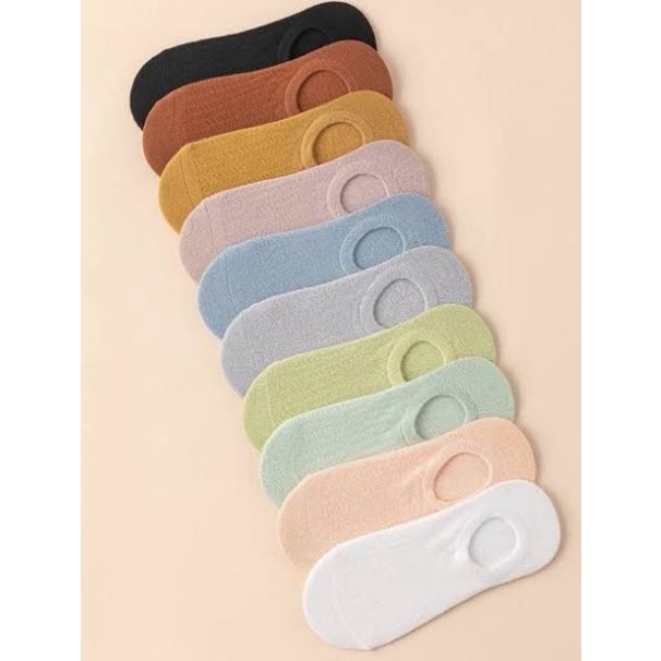 MN Kaos Kaki Balet Pendek Dibawah Semata Kaki Wanita Pria INVISIBLE Hidden SOCK-Cokelat