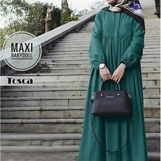 Maxi Babydoll  Maxi Long Dress Baju  Muslim  Original 