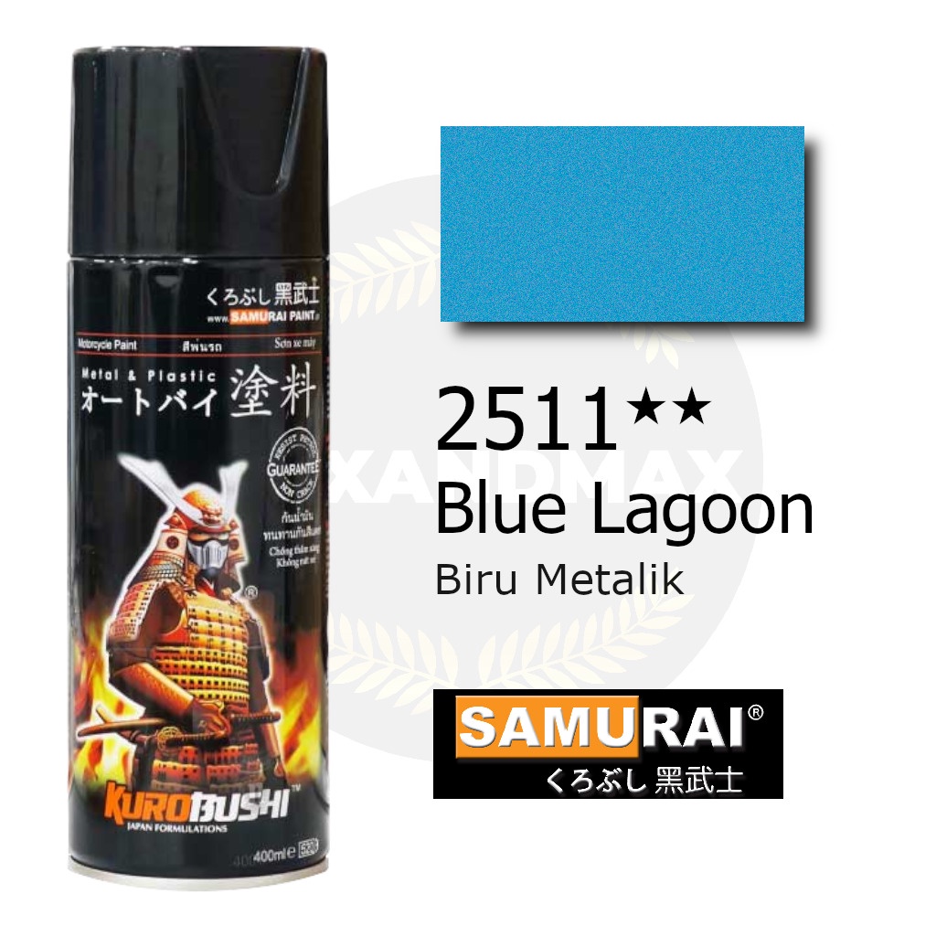 Samurai Paint Blue Lagoon 2511 Biru Muda Metalik 400 ml - Cat Semprot