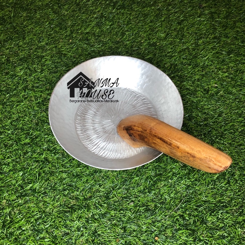 Cobek alumunium khas Garut ukuran 19-21 cm (Standar)