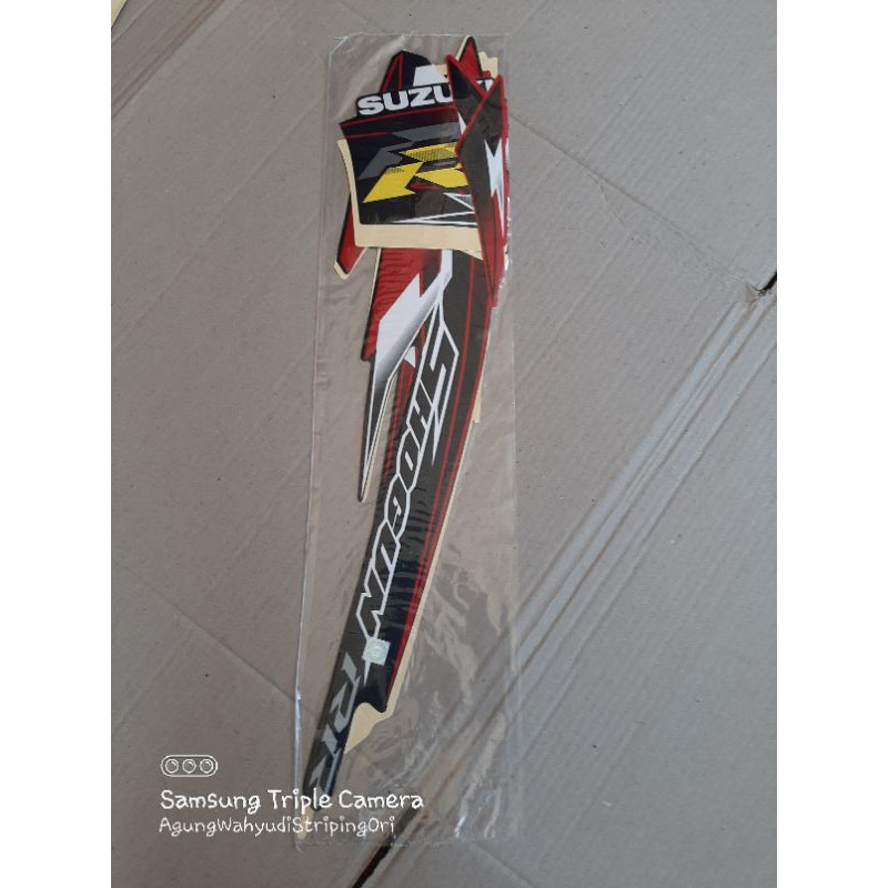 STRIPING LES BODY SHOGUN R 125 2007 MERAH