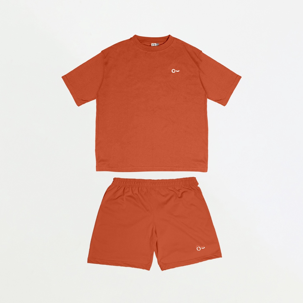 JOHNJILL - Kaos Oversize Short Sleeve &amp; Short Pants - Basic Set_