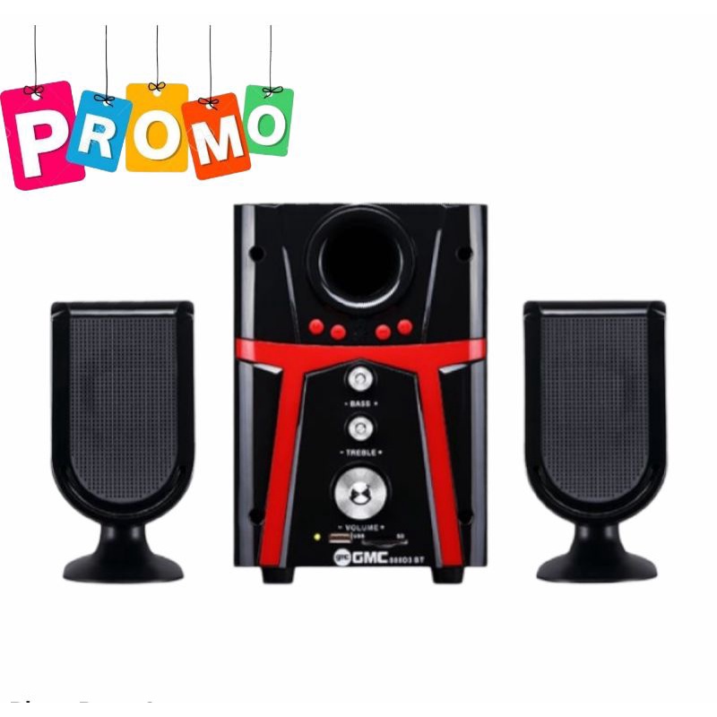 Speaker Aktif Bluetooth GMC 888D3 Portable Multimedia USB Extra Bass Original Speaker Aktif BT