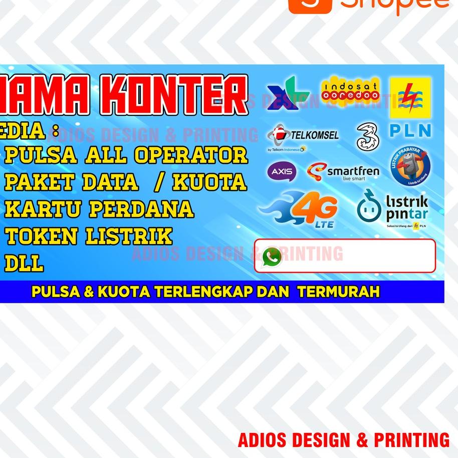 Y9A Spanduk Banner Konter Pulsa / Celluler - Spanduk Pulsa✥ツ (Ready.stok)