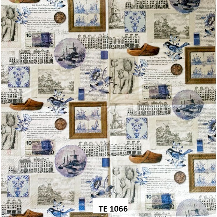 Tisu  Napkin Kerajinan  Decoupage Eropah 33X33 CM TE 1066 TTS