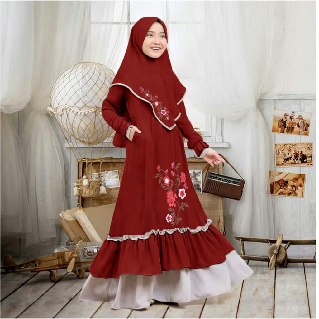 HOPYLOVY - Gamis Anak Perempuan bahan Baloteli Selina Kids