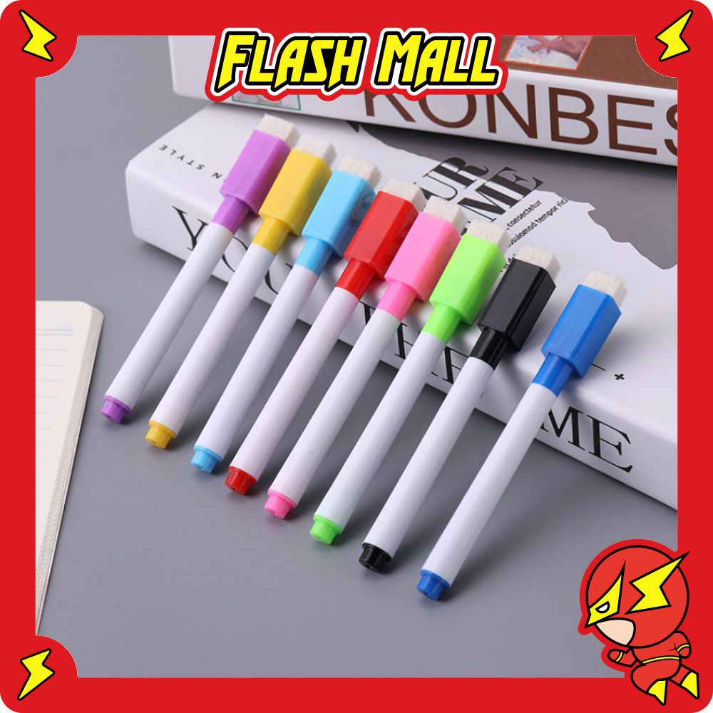 

FLASHmall S001 SPIDOL MINI KECIL UNTUK WIPE & CLEAN WHITE BOARD BISA DI HAPUS + PENGHAPUS